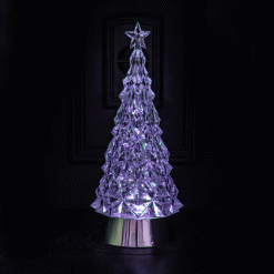 Hot Sale ✨ Snowtime Colour Changing LED Crystal ???? Christmas Tree Water Spinner ????