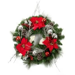 New ✨ Premier 60cm Luxury Red Gold And Silver Wreath 😍