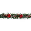 New ???? Premier 1.8m Luxury Red Gold Silver ???? Christmas Garland ????