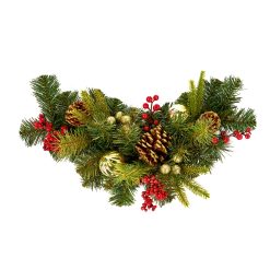 Wholesale ???? Premier 60cm Luxury ❄ Christmas Swag With Berries And Cones ????