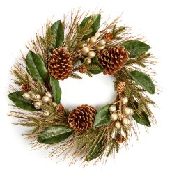 Discount ???? Premier 52cm Luxury Gold ???? Christmas Wreath ???? -Konstsmide Shop DF207140