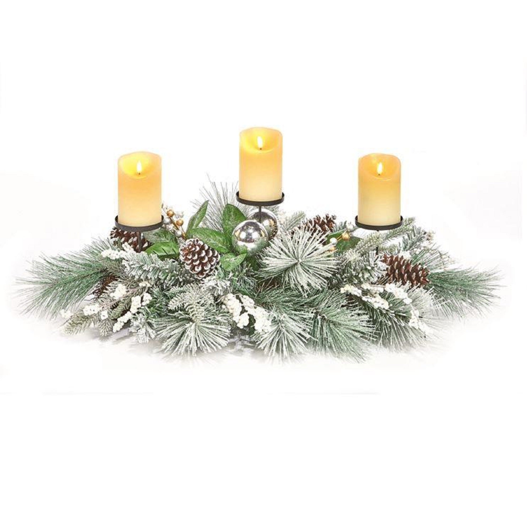 80cm Luxury Frozen Cone Candle Christmas Centrepiece Deals ???? Premier 80cm Luxury Frozen Cone Candle ???? Christmas Centrepiece ???? -Konstsmide Shop DF207223