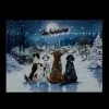 Best Pirce 👏 Snowtime 40cm 🎄 Christmas 🐶 Dogs Fibre Optic Lit Wall Canvas 🔔 -Konstsmide Shop FB01083