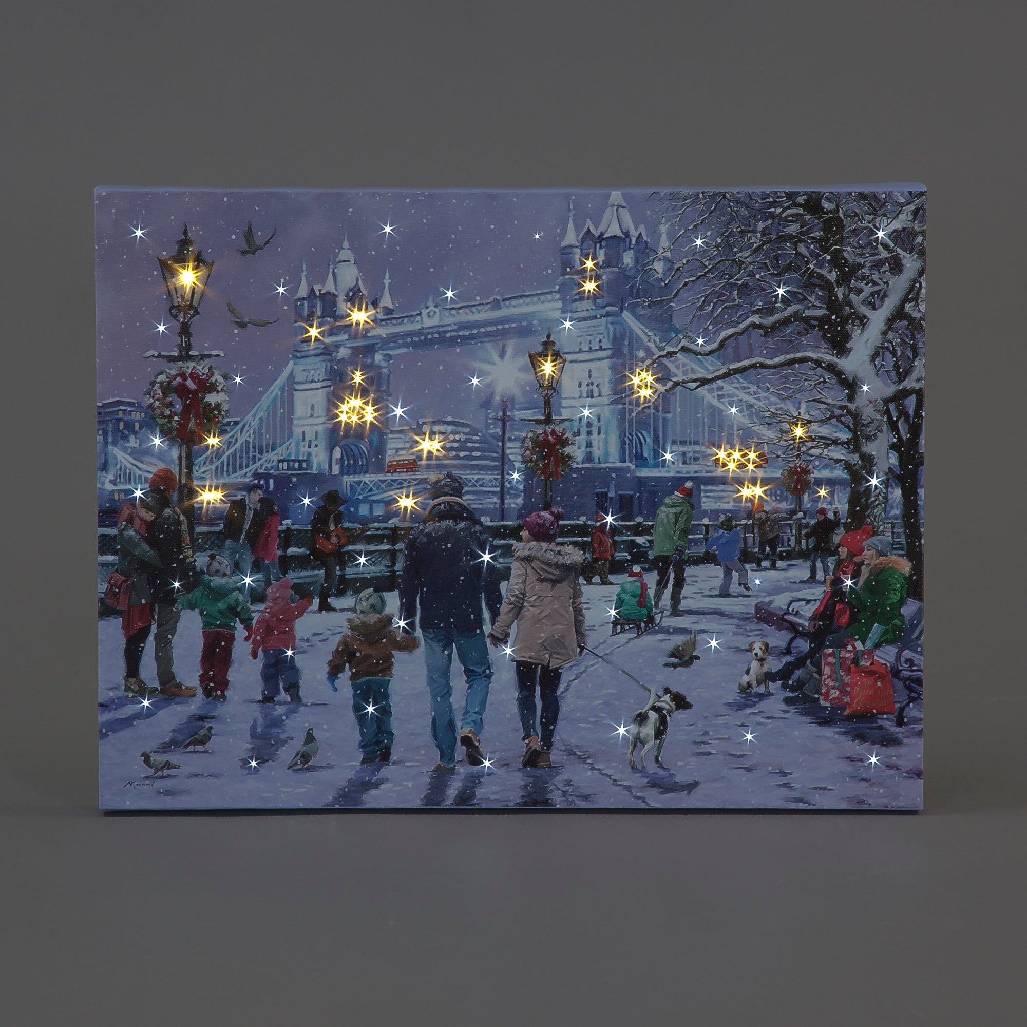 40cm Pre Lit London Tower Bridge Christmas Canvas Cheap ???? Snowtime 40cm Pre Lit London Tower Bridge ???? Christmas Canvas ???? -Konstsmide Shop FB01219