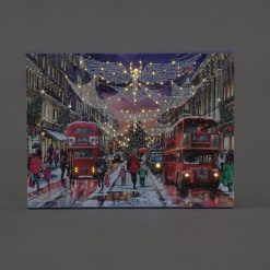 Best deal ???? Snowtime 40cm Pre Lit London Regent Street ???? Christmas Canvas ????