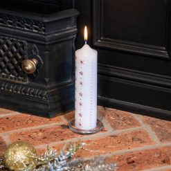 Brand new ⭐ Premier ???? Christmas Advent Countdown Candle With Glass Holder ~ Gold Star And Snowflake ????