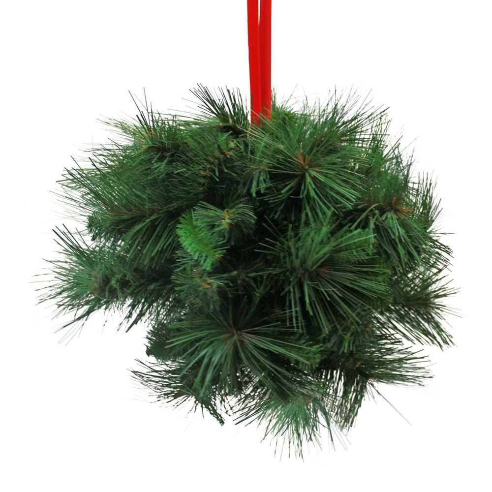 Deals ???? CB Imports 30cm Mix Pine Hanging Ball With Red Ribbon ???? 4 Deals ???? CB Imports 30cm Mix Pine Hanging Ball With Red Ribbon ???? - Image 2
