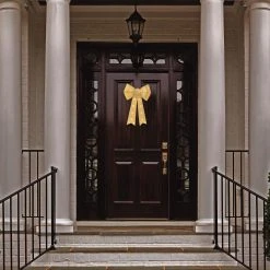 Flash Sale ๐คฉ Premier 50cm Champagne Gold Fabric Bow With 25 Warm White LEDs ๐