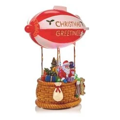 Flash Sale 🤩 Premier Animated Airship With Santa And Merry 🔔 Christmas Message ✨