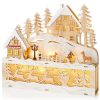 Best deal ???? Premier Large LED Lit Wooden ???? Christmas Village Scene ????