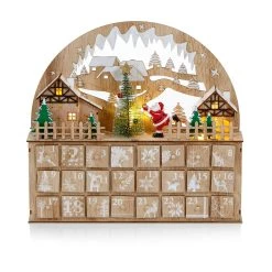 Wholesale 🔔 Premier Lit Wooden 🎅 Christmas Advent Santa Scene Calendar 👏