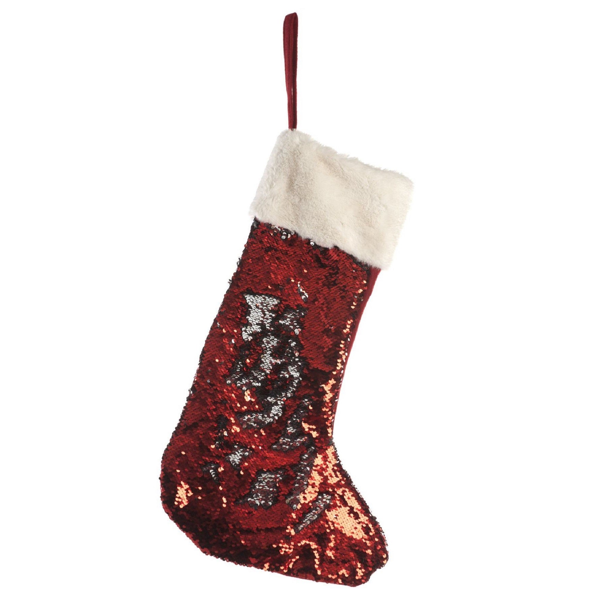 Luxury Red Christmas Stocking with Reversible Sequins Budget ⌛ Festive Luxury Red ???? Christmas Stocking With Reversible Sequins ⭐ -Konstsmide Shop P024121 squareresize