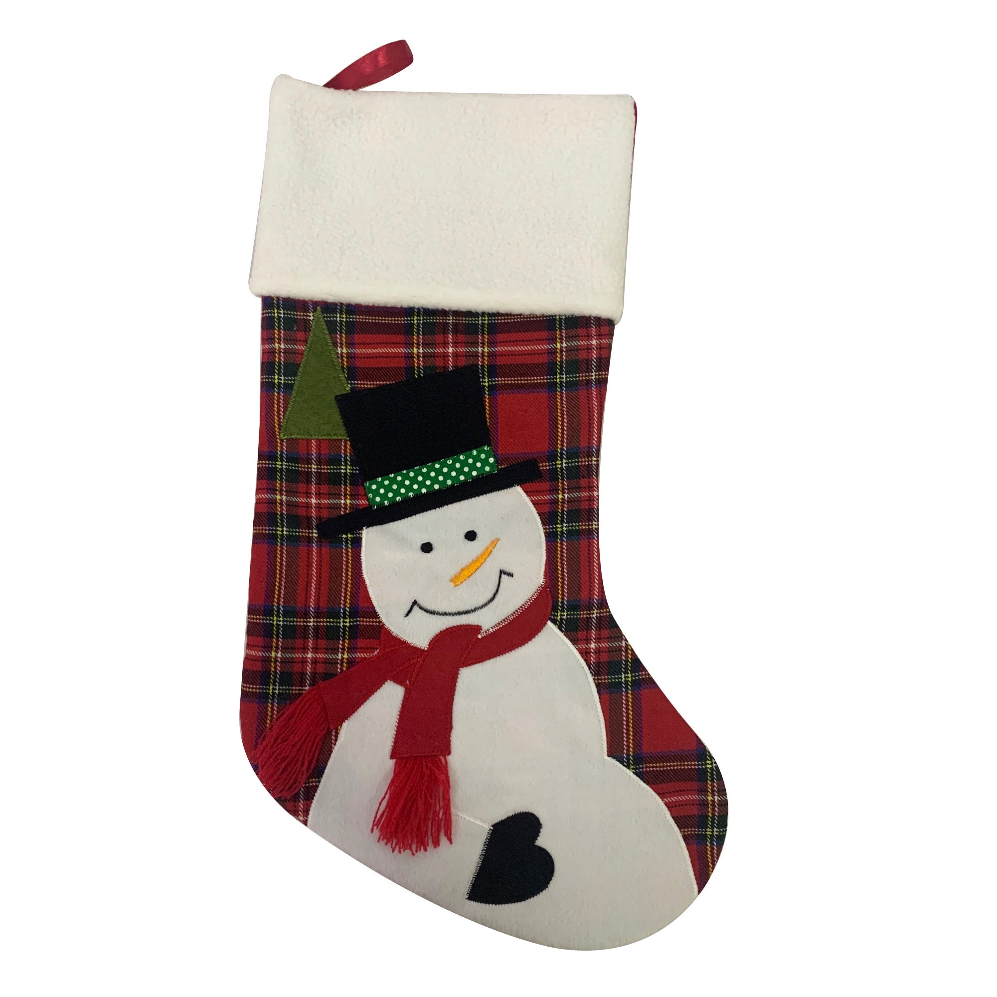 Hot Sale ???? Festive Snowman Luxury ???? Christmas Stocking With Plaid Design ???? 4 Hot Sale ???? Festive Snowman Luxury ???? Christmas Stocking With Plaid Design ???? - Image 2