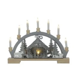 Buy 🌟 Festive Wooden Nativity Candle Bridge With 8 Candles 🤩