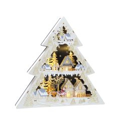 Best Sale ???? Festive Wooden Santa Sleigh Lit ???? Christmas Tree Scene ⌛