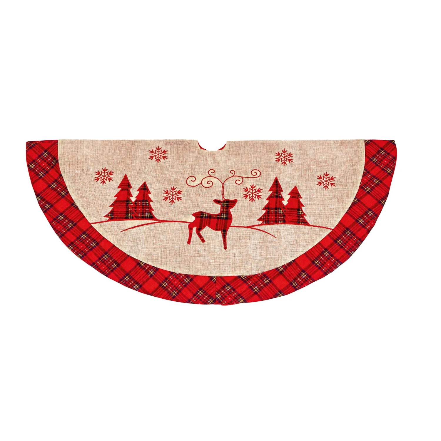 Coupon ๐ Premier 90cm Natural ๐ Christmas Tree ๐ Skirt With Red Plaid ๐ 4 Coupon ๐ Premier 90cm Natural ๐ Christmas Tree ๐ Skirt With Red Plaid ๐ - Image 2