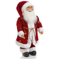 Flash Sale 🎁 Premier 40cm Standing Santa With Long Embroided 🧥 Coat 😀