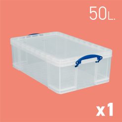 Outlet ???? UK ???? Christmas World 50 Litre Clear Storage Box With Lid ✔️ -Konstsmide Shop PLASTICBOXImages 03