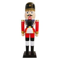 Flash Sale ✔️ Christmas Creations 1.8m 🎄 Christmas Nutcracker Figure Wearing Round Hat 👏
