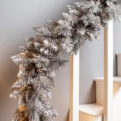 Best Pirce 🎉 Premier 1.8m Luxury Silver Tipped 🎅 Christmas Garland 🤩