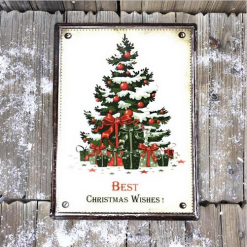 Discount ???? Kaemingk Retro Best Wishes ???? Christmas Wall Sign ????