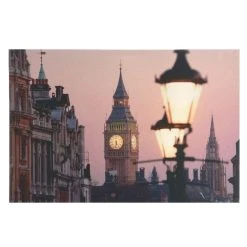 Outlet 🎁 Kaemingk Big Ben At Night London Scene Lit Indoor Wall Canvas 💯